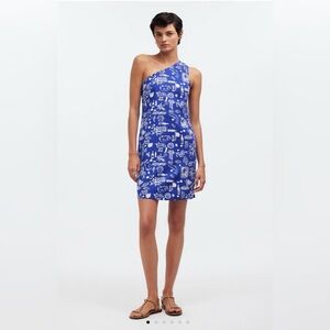 Madewell x lisa says gah One-Shoulder mini Dress